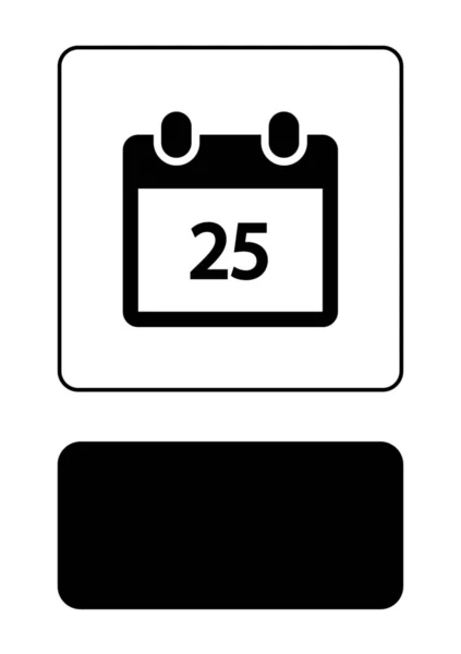背景に分離されたイラストアイコン - 毎日のカレンダー — ストックベクタ