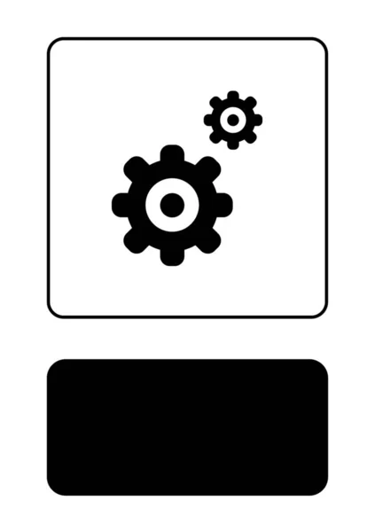 背景に分離された図示アイコン - 歯車 — ストックベクタ