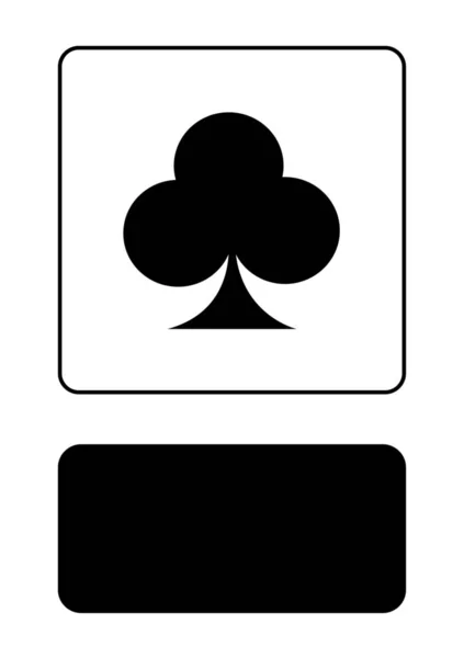 Icona illustrata isolato su uno sfondo - Club Card Suit — Vettoriale Stock
