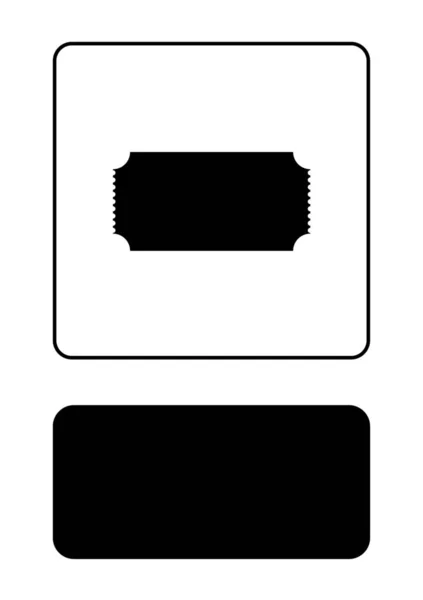 Ілюстрована ікона ізольована на тлі - Квиток на кіно — стоковий вектор