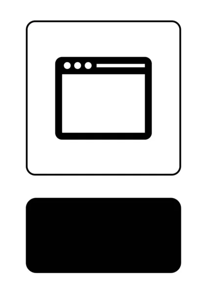 Geïllustreerd pictogram geïsoleerd op een achtergrond-browser — Stockvector