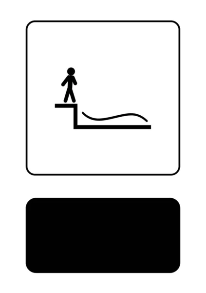 Illustrerad ikon isolerad på en bakgrund-akta dig för grunda WA — Stock vektor