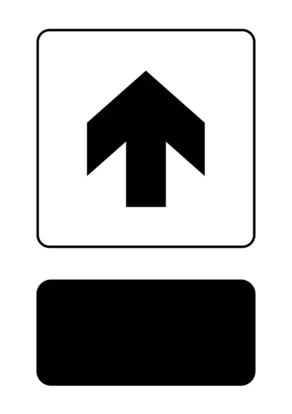 背景に分離された図示アイコン - 矢印上 — ストックベクタ