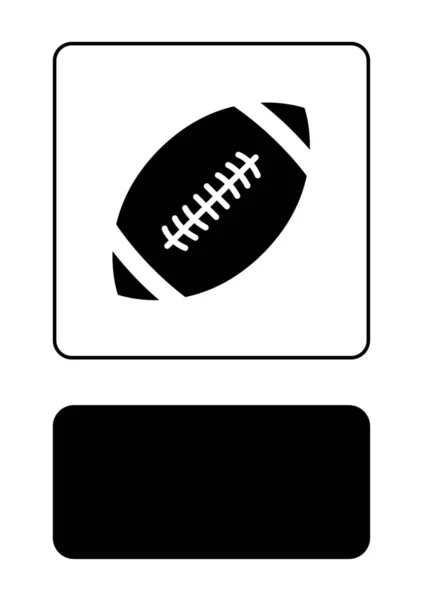 Иллюстрированная икона на заднем плане - Американский футбол — стоковый вектор
