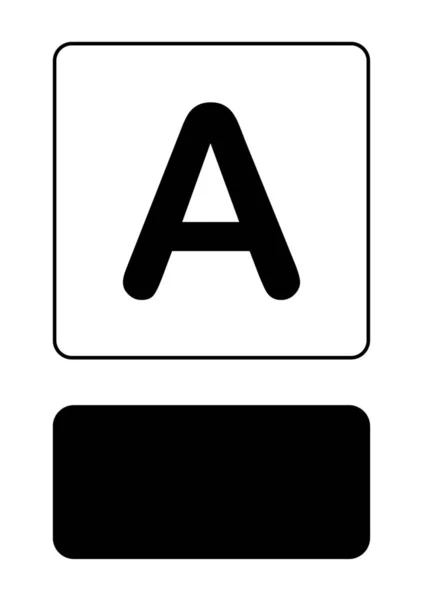 Ilustrowana ikona na białym tle-A — Wektor stockowy