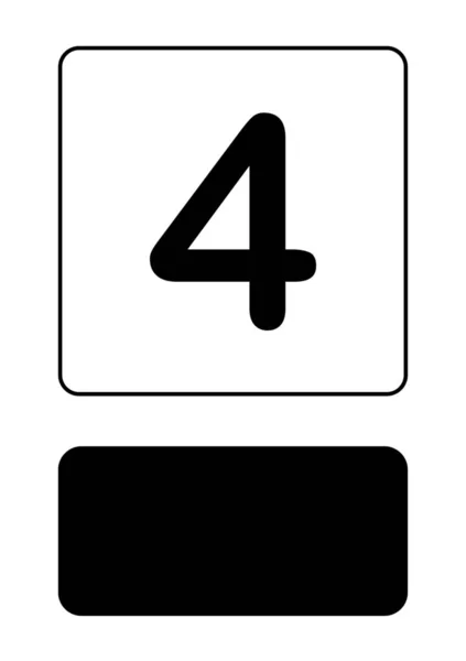 Ícone ilustrado isolado em um fundo - 4 — Vetor de Stock
