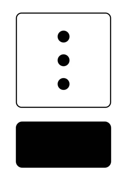 Icono ilustrado aislado en un fondo - Menú de 3 puntos — Vector de stock