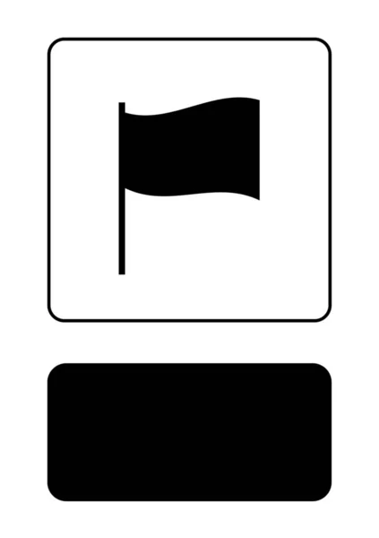 Icono ilustrado aislado sobre un fondo - Onda rectangular 3D — Archivo Imágenes Vectoriales