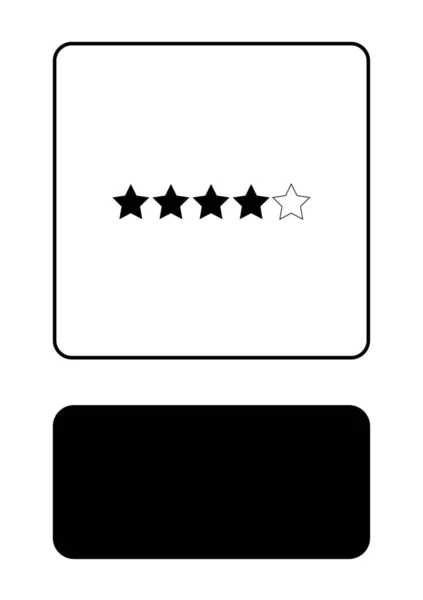 Ілюстрована ікона ізольована на тлі - 4 зірка Рейтинг — стоковий вектор