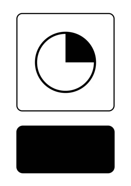 Icona illustrata isolata su sfondo - Grafico a torta al 25 per cento — Vettoriale Stock