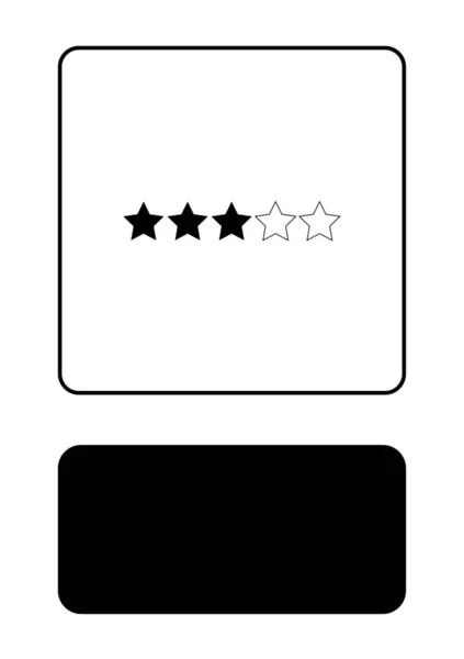 Illustrerad ikon isolerad på en bakgrund-3 stjärnor — Stock vektor