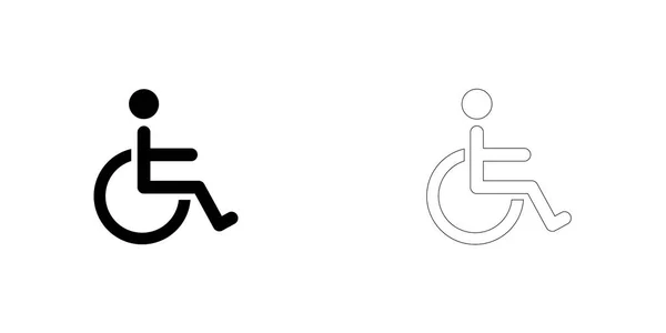 Illustrated Icon Isolated on a Background - Wheelchair — Stock Vector