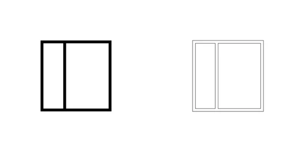 Icône illustrée isolée sur un fond - Web Wireframe Split — Image vectorielle