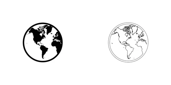 Illustrerad ikon isolerad på en bakgrund-världen Nordamerika — Stock vektor