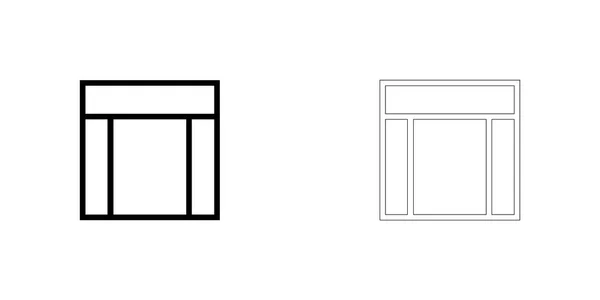 Icône illustrée isolée sur un fond - Web Wireframe 4 Way — Image vectorielle
