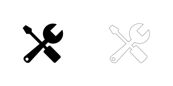 Ikona ilustrowana na białym tle-narzędzia — Wektor stockowy