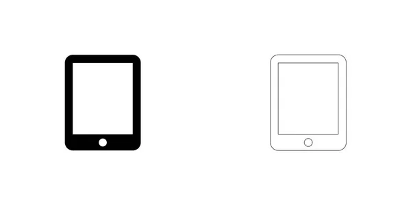 Ícone Ilustrado Isolado em Fundo - Tablet —  Vetores de Stock