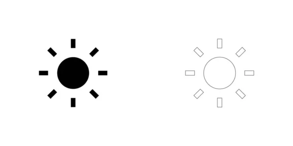Geïllustreerd icoon geïsoleerd op een achtergrond-zon — Stockvector