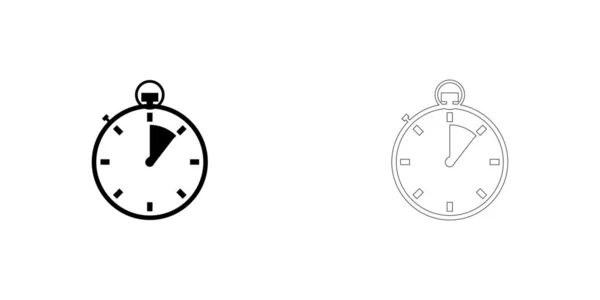 Geïllustreerd pictogram geïsoleerd op een achtergrond-stopwatch 1 achtste C — Stockvector