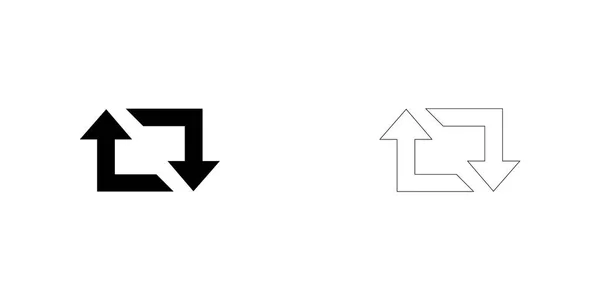 Illustriertes Symbol isoliert auf einem Hintergrund - quadratisch aktualisieren — Stockvektor