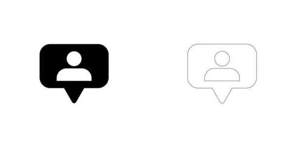 Illustrerad ikon isolerad på en bakgrund-sociala medier person — Stock vektor