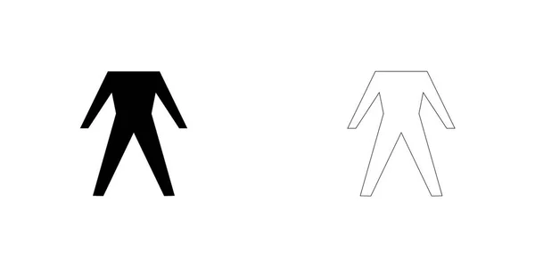 Ilustrované ikony izolované na pozadí-bezpečnostní oblek — Stockový vektor