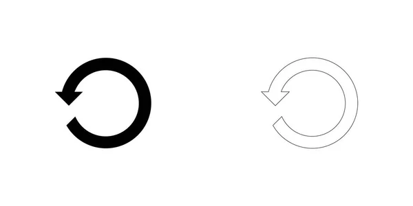 Illustriertes Symbol isoliert auf einem Hintergrund - Aktualisieren zurück — Stockvektor