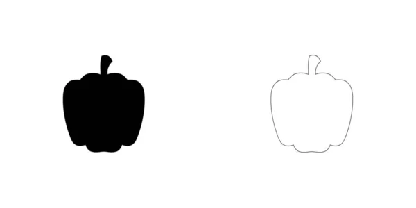 Illustrerad ikon isolerad på en bakgrund-peppar — Stock vektor