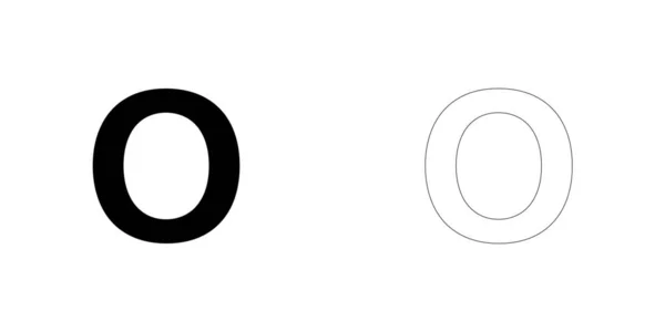 Икона на заднем плане - О. — стоковый вектор