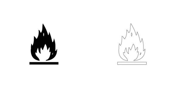 Икона на заднем плане - Открытое пламя — стоковый вектор