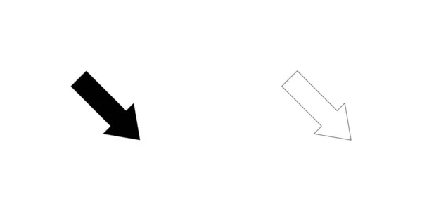 Geïllustreerd pictogram geïsoleerd op een achtergrond-pijl-rechts — Stockvector