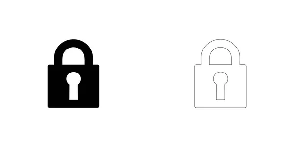 Illustrerad ikon isolerad på en Background-lock — Stock vektor