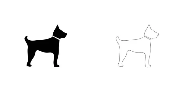 Ícone ilustrado isolado em um fundo - cão de guarda — Vetor de Stock