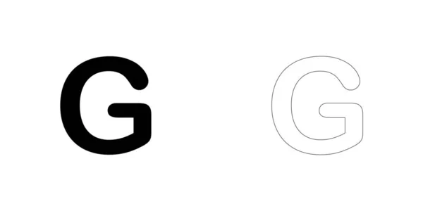 Icono ilustrado aislado sobre un fondo - G — Vector de stock