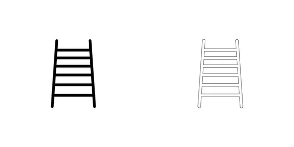 Icono ilustrado aislado sobre un fondo - Escalera de fuego — Vector de stock