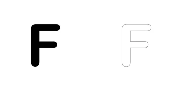 Geïllustreerd pictogram geïsoleerd op een achtergrond-F — Stockvector