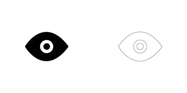 Geïllustreerd pictogram geïsoleerd op een achtergrond-oog — Stockvector