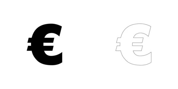 Ikone isoliert auf einem Hintergrund - Euro-Zeichen — Stockvektor