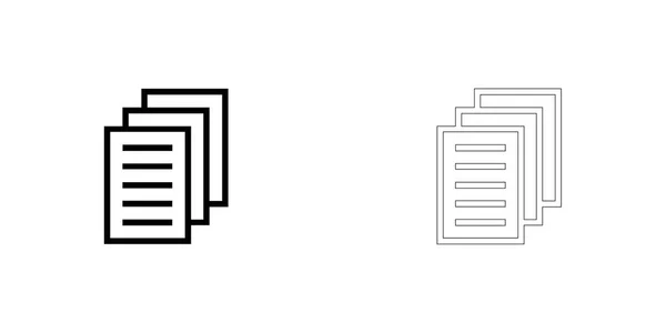 Ilustrowana ikona izolowane na tle-dokumenty — Wektor stockowy
