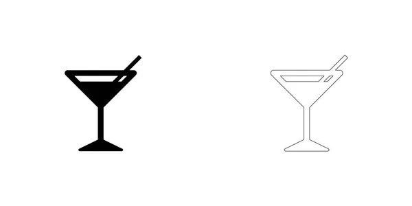 Ілюстрована ікона ізольована на тлі - коктейль — стоковий вектор