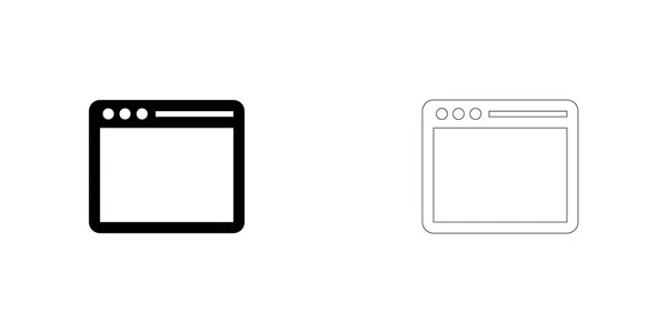 Illustrerad ikon isolerad på en bakgrund-Browser — Stock vektor