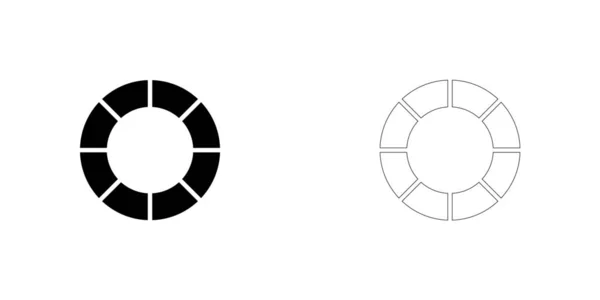Icône illustrée isolée sur un fond - Chargement de blocs — Image vectorielle