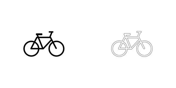 Icono ilustrado aislado sobre un fondo - Bicicleta — Vector de stock