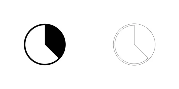 Ilustrowana ikona na białym tle-37 procent wykres kołowy — Wektor stockowy