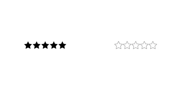 Icona illustrata isolata su uno sfondo - Valutazione a 5 stelle — Vettoriale Stock