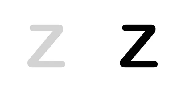Ícone Ilustrado Isolado em Fundo - Z —  Vetores de Stock