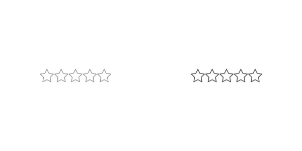 Illusztrált ikon izolált a background-0 csillagok értékelése — Stock Vector