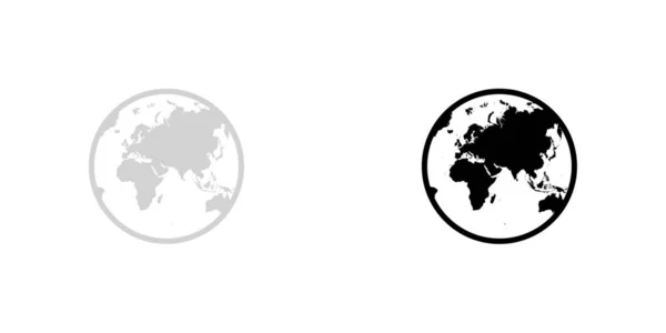 Illusztrált ikon izolált a háttér-a világ-Európa-Ázsia oC — Stock Vector