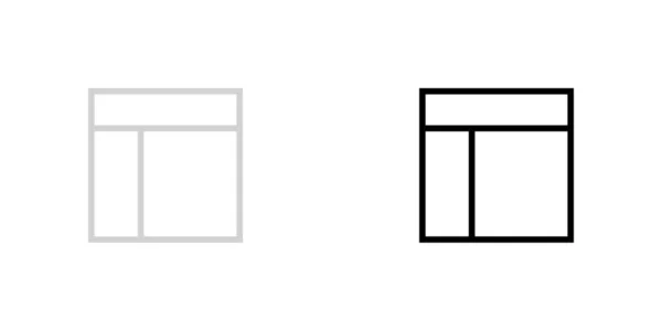 Icône illustrée isolée sur un fond - Web Wireframe Split — Image vectorielle