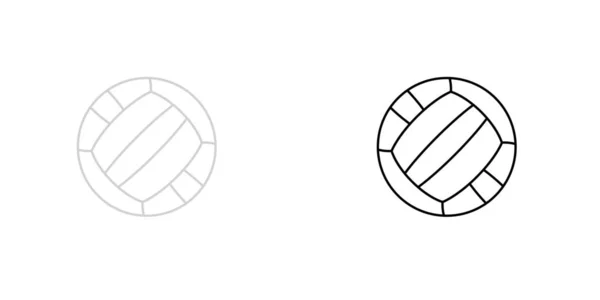 Resimli Simge Arka Planda İzole - Volley Ball — Stok Vektör